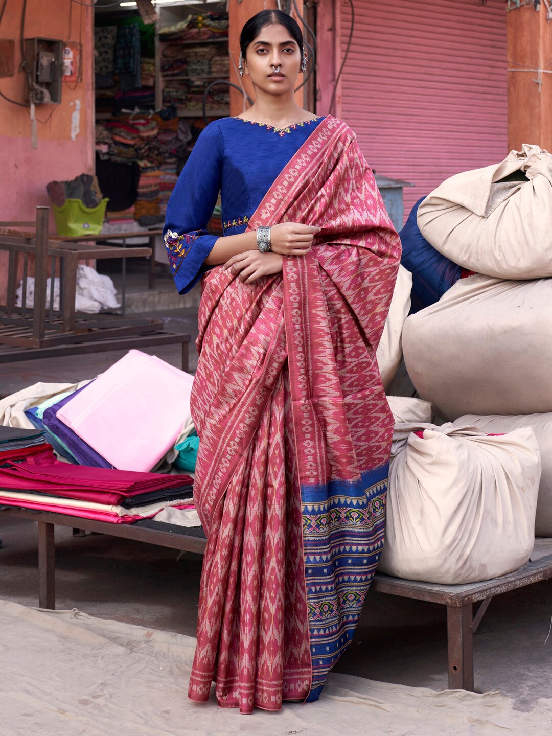 

Saree mall Ethnic Motifs Sarees, Pink