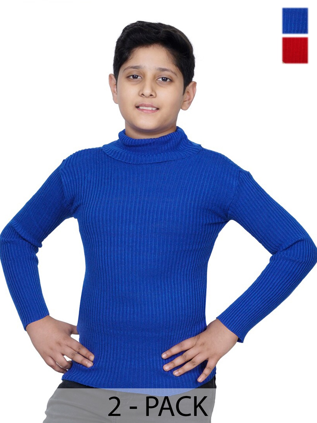 

BAESD Boys Woollen Pullover with Applique Detail, Red