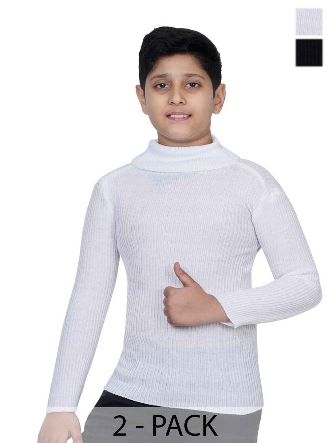 

BAESD Boys Woollen Pullover, White