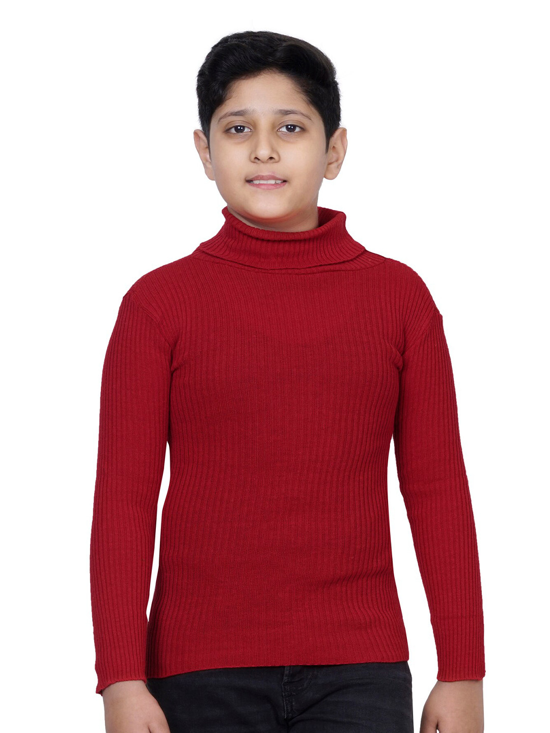 

BAESD Boys Turtle Neck Woollen Pullover Sweater, Maroon