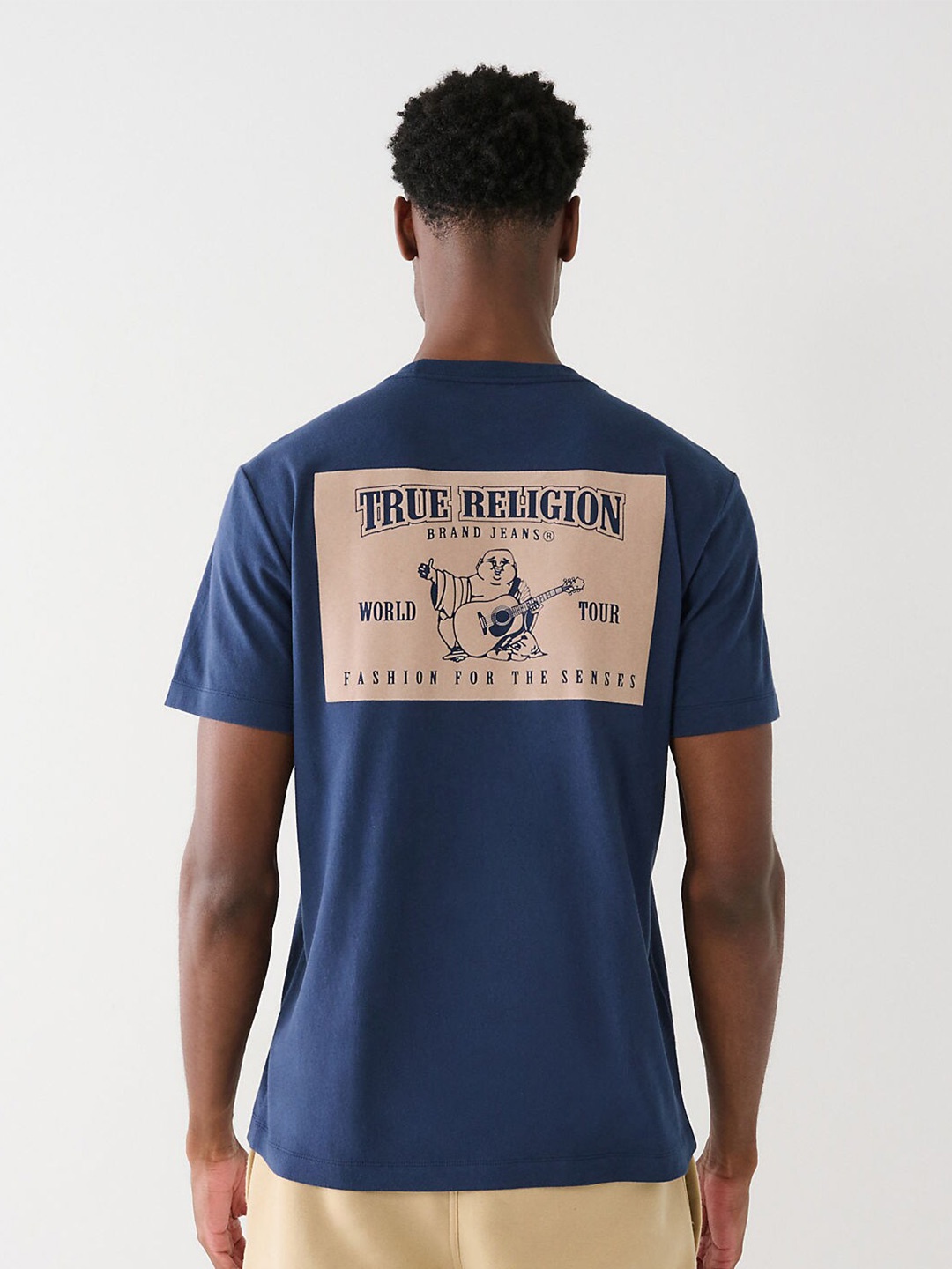 

True Religion round Neck Short Sleeves Cotton T-shirt, Blue