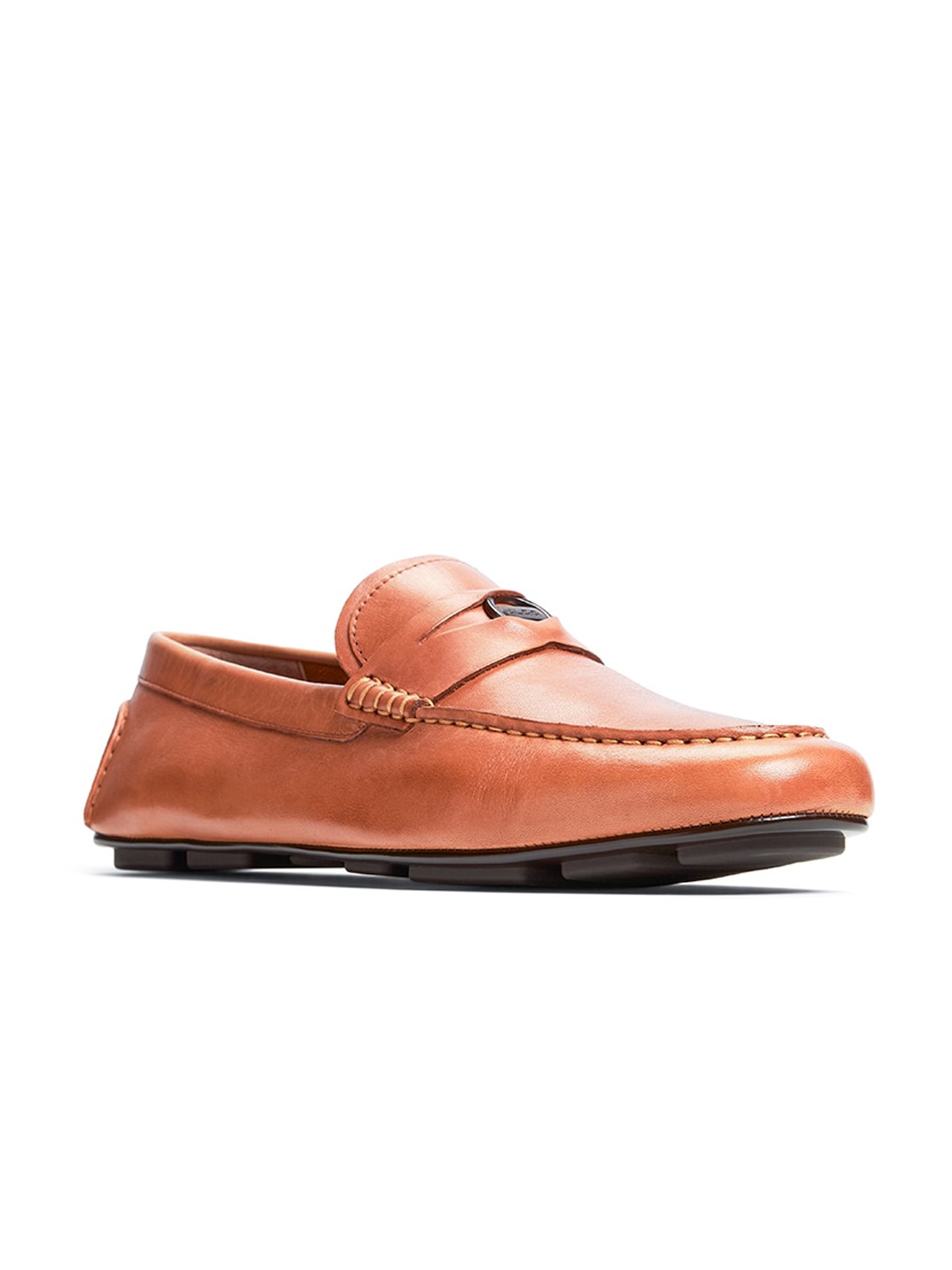 

ALDO Men Leather Penny Loafers, Tan