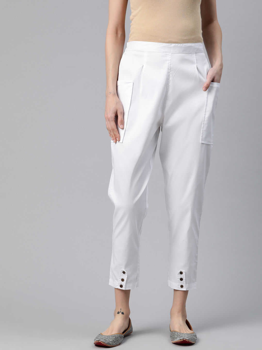 

Readiprint Fashions Women Ethnic Palazzos, White