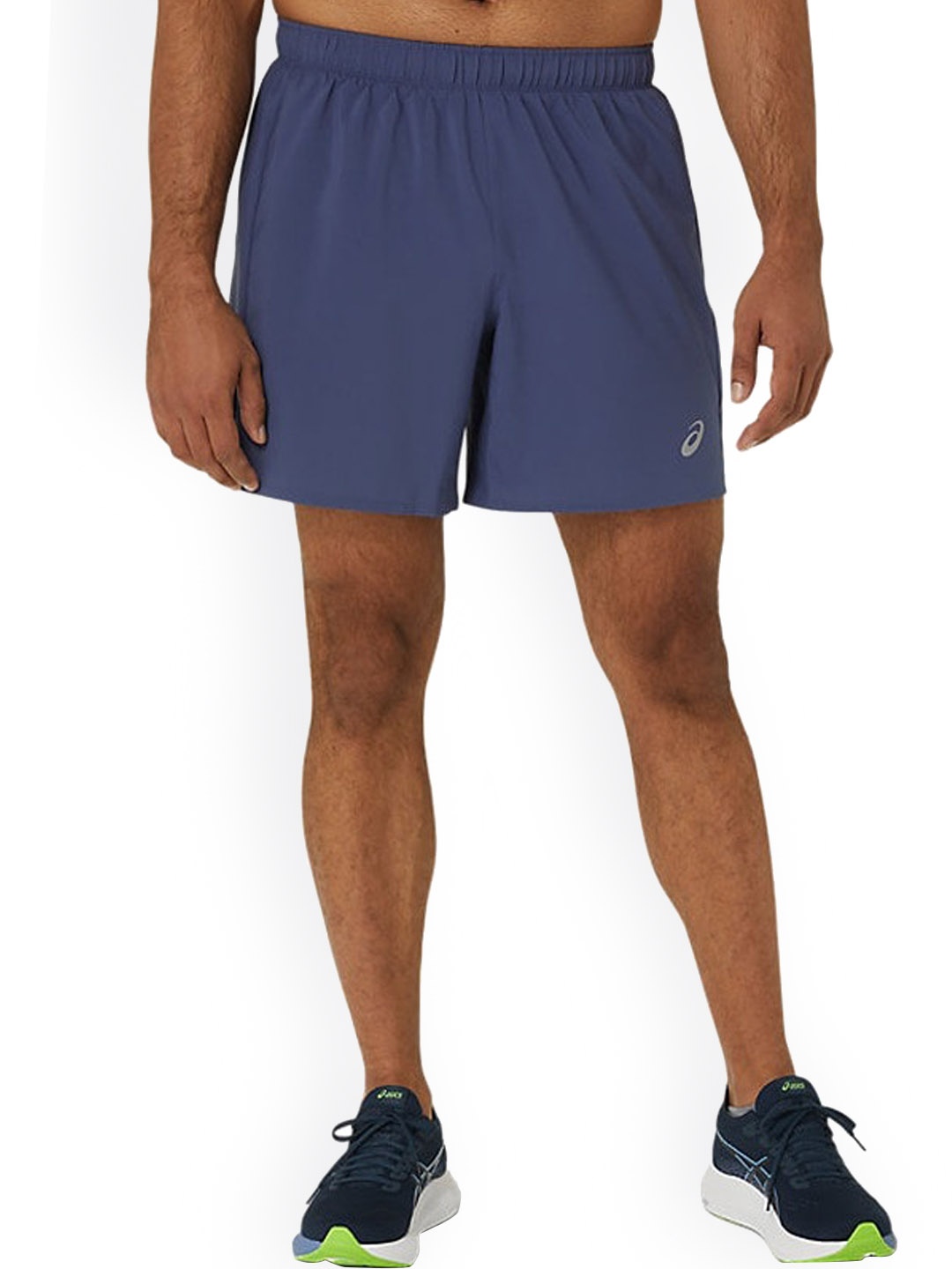 

ASICS Men Icon Mid-Rise Sports Shorts, Blue