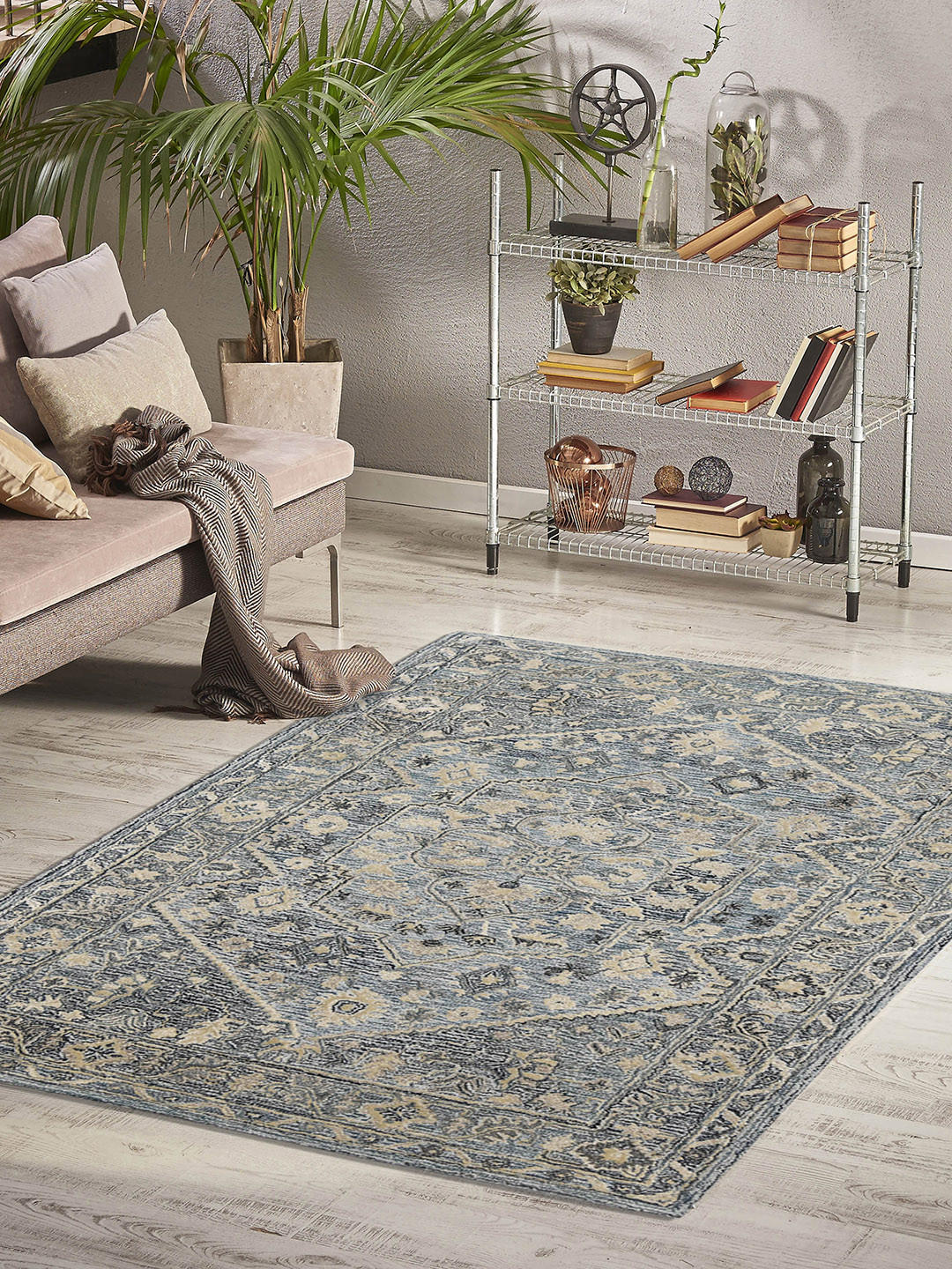 

saraswatii global Unisex Blue Carpets