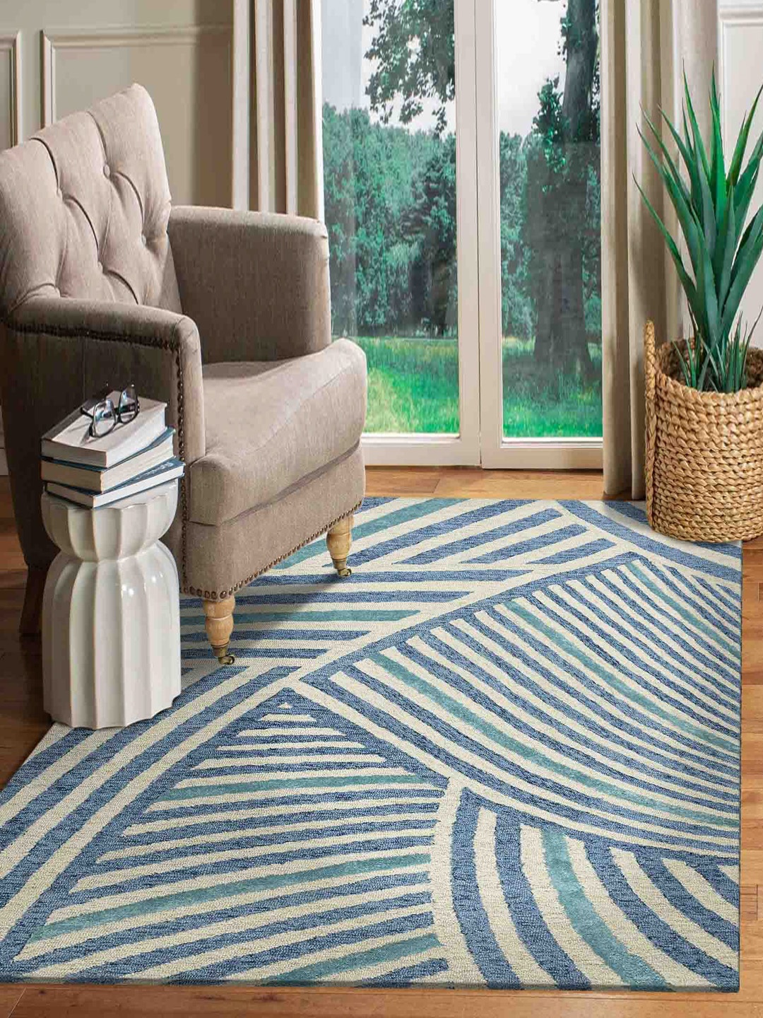 

saraswatii global Unisex Off White Carpets