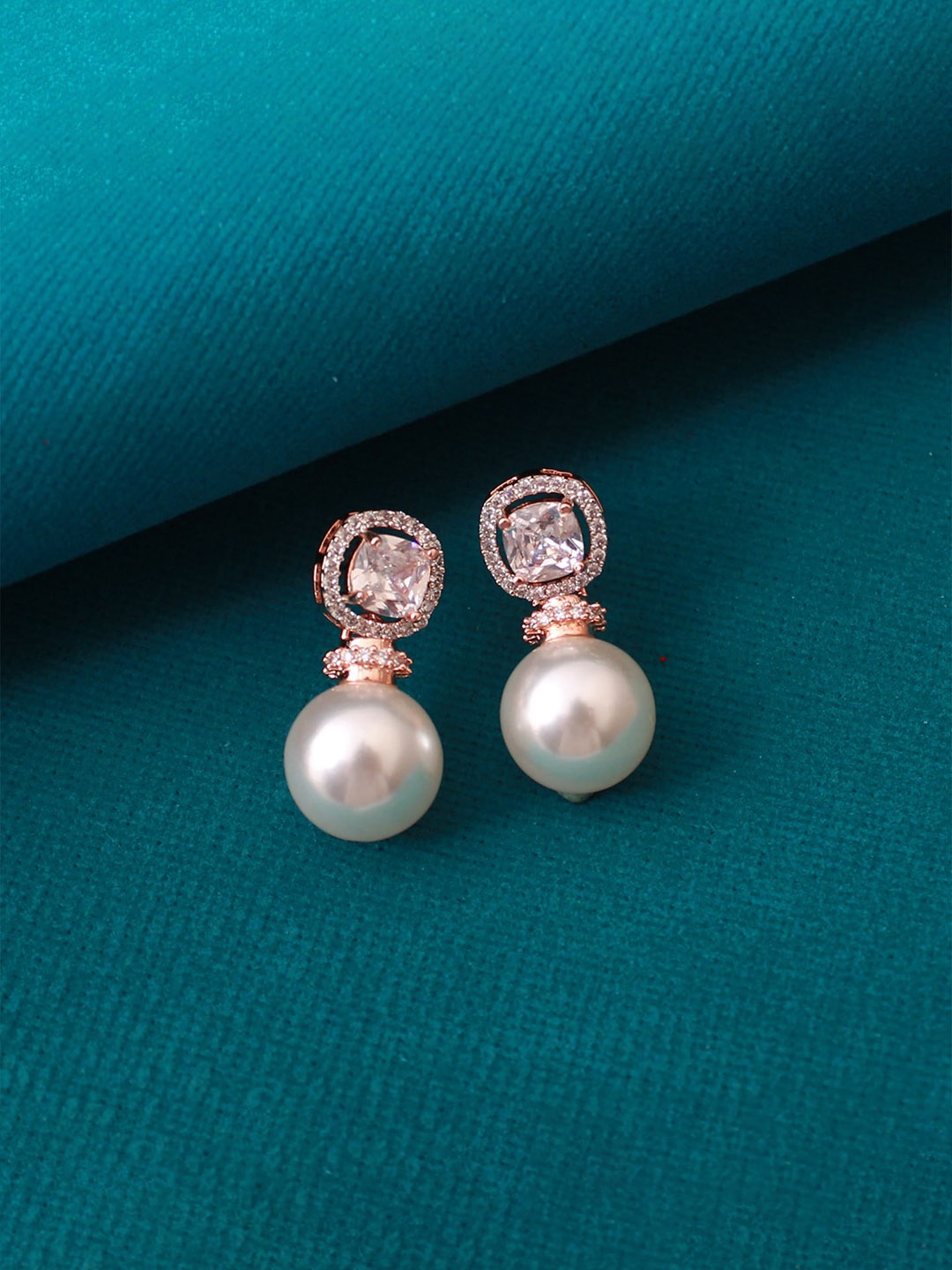 

Mirana Rose Gold-Plated Contemporary Drop Earrings