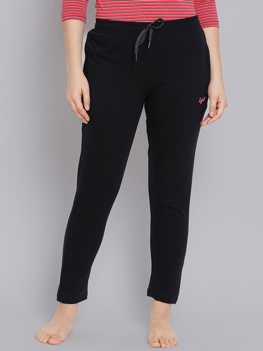 

LYRA Women Cotton Winter Lounge Pant with Inner fleece, Charcoal