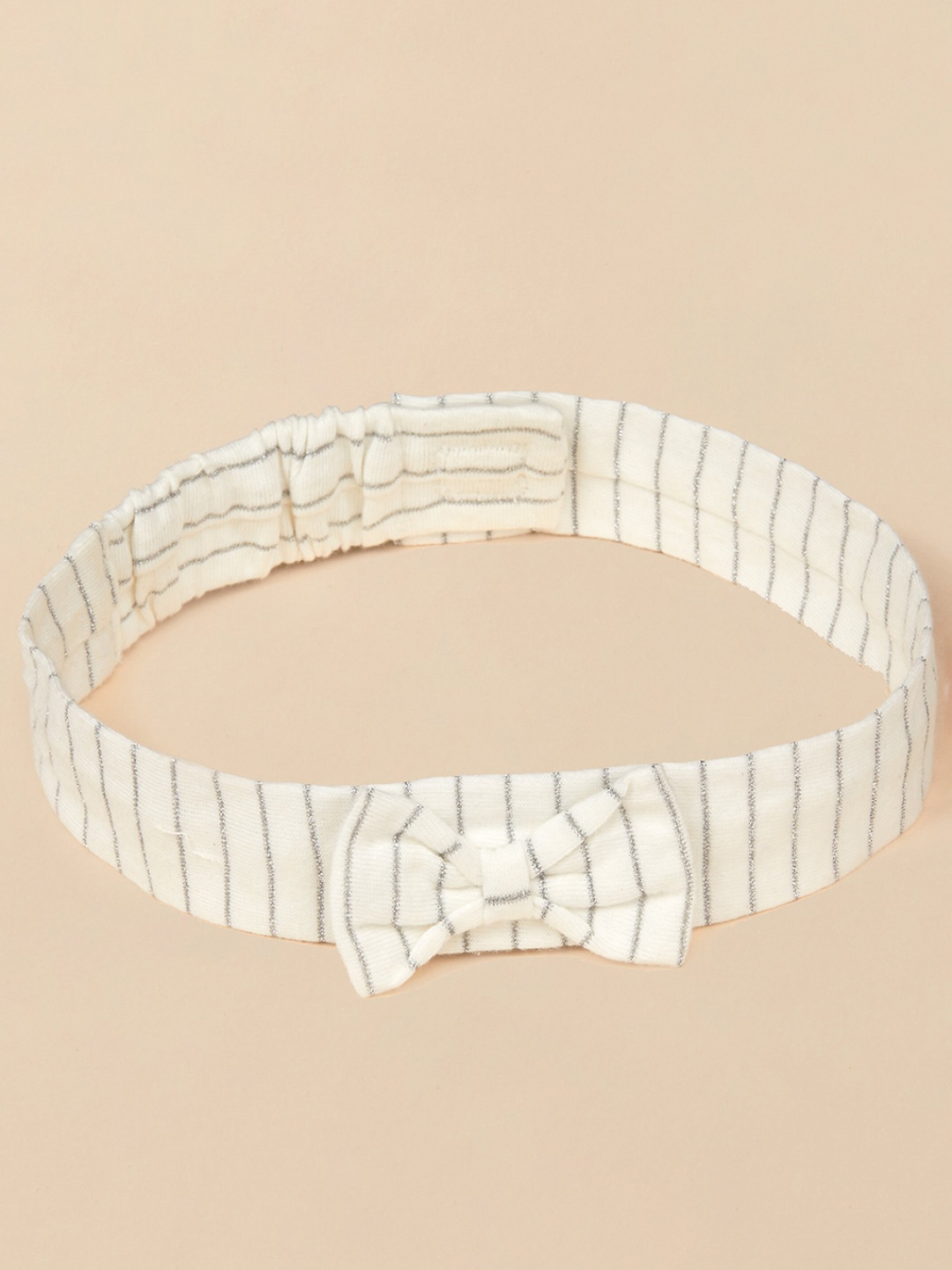 

mothercare Girls Striped Bandana Headband, Cream