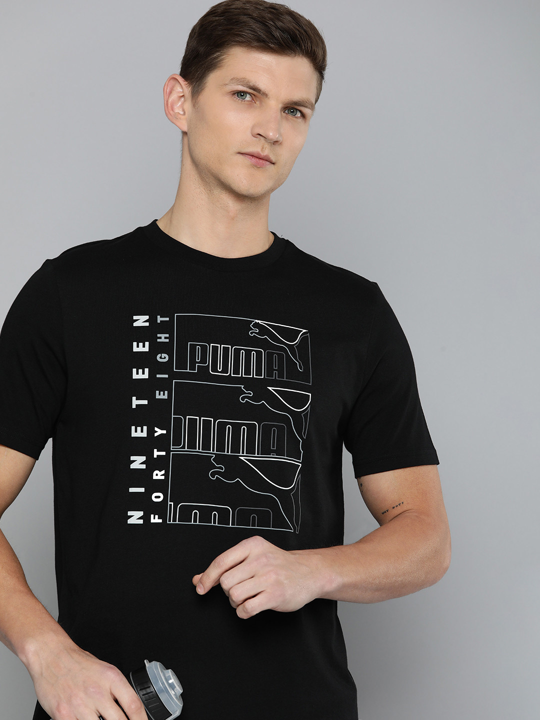 

Puma Graphics Triple No.1 Logo Pure Cotton T-shirt, Black