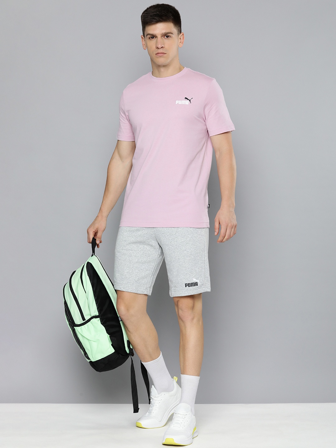 

Puma Men Two Color Small Logo Pure Cotton T-shirt, Lavender