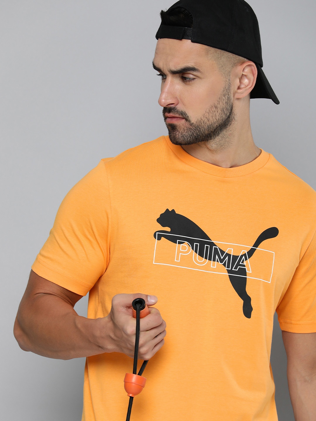

Puma Brand Logo Printed DESERT ROAD Pure Cotton T-shirt, Orange