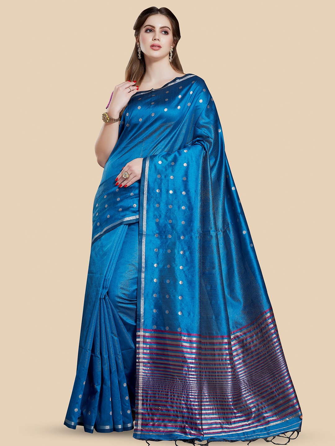 

Rani Saahiba Woven Design Zari Art Silk Bhagalpuri Saree, Blue