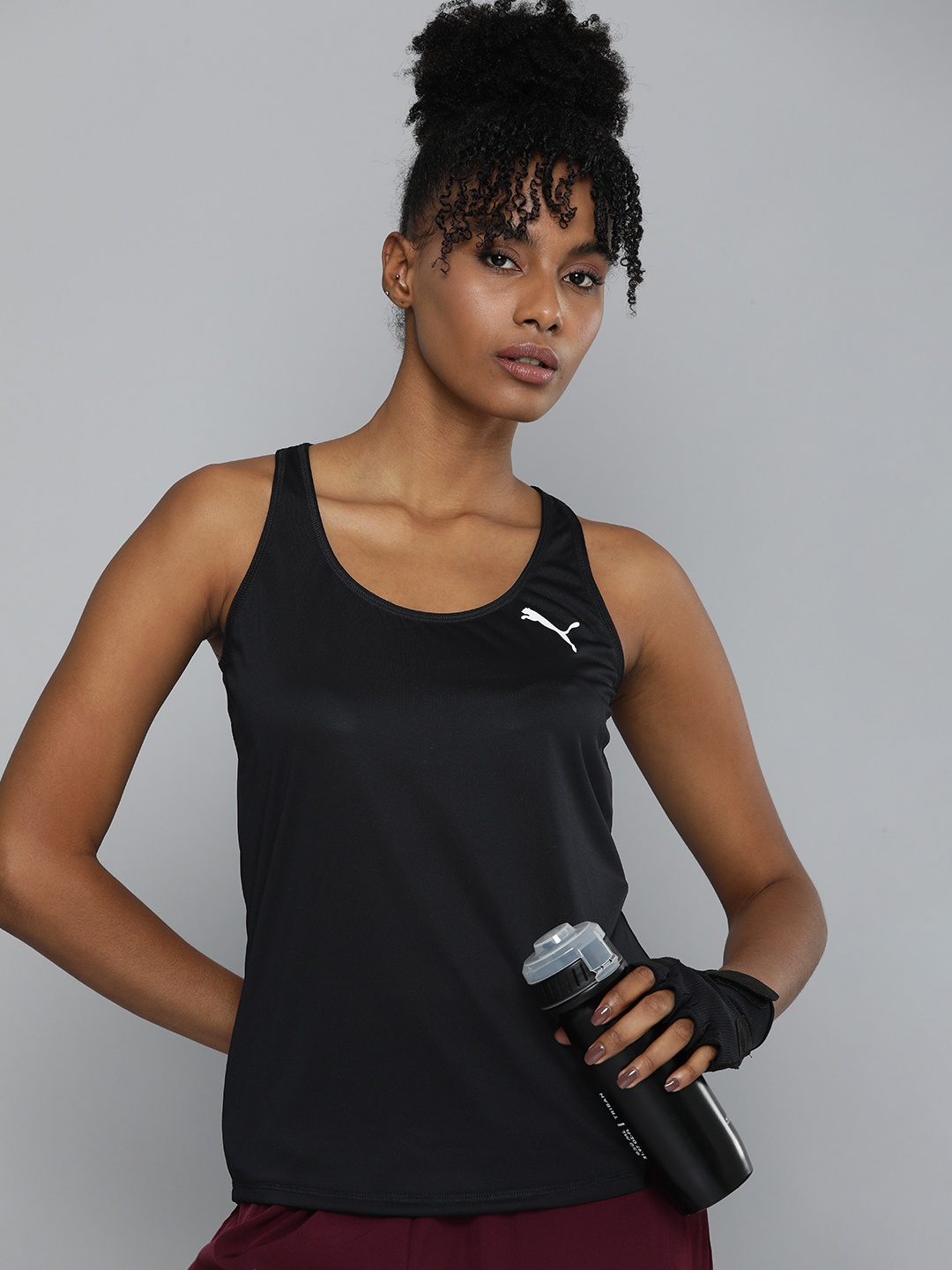 

Puma DryCell Moisture Management Sleeveless Active Tank Top, Black