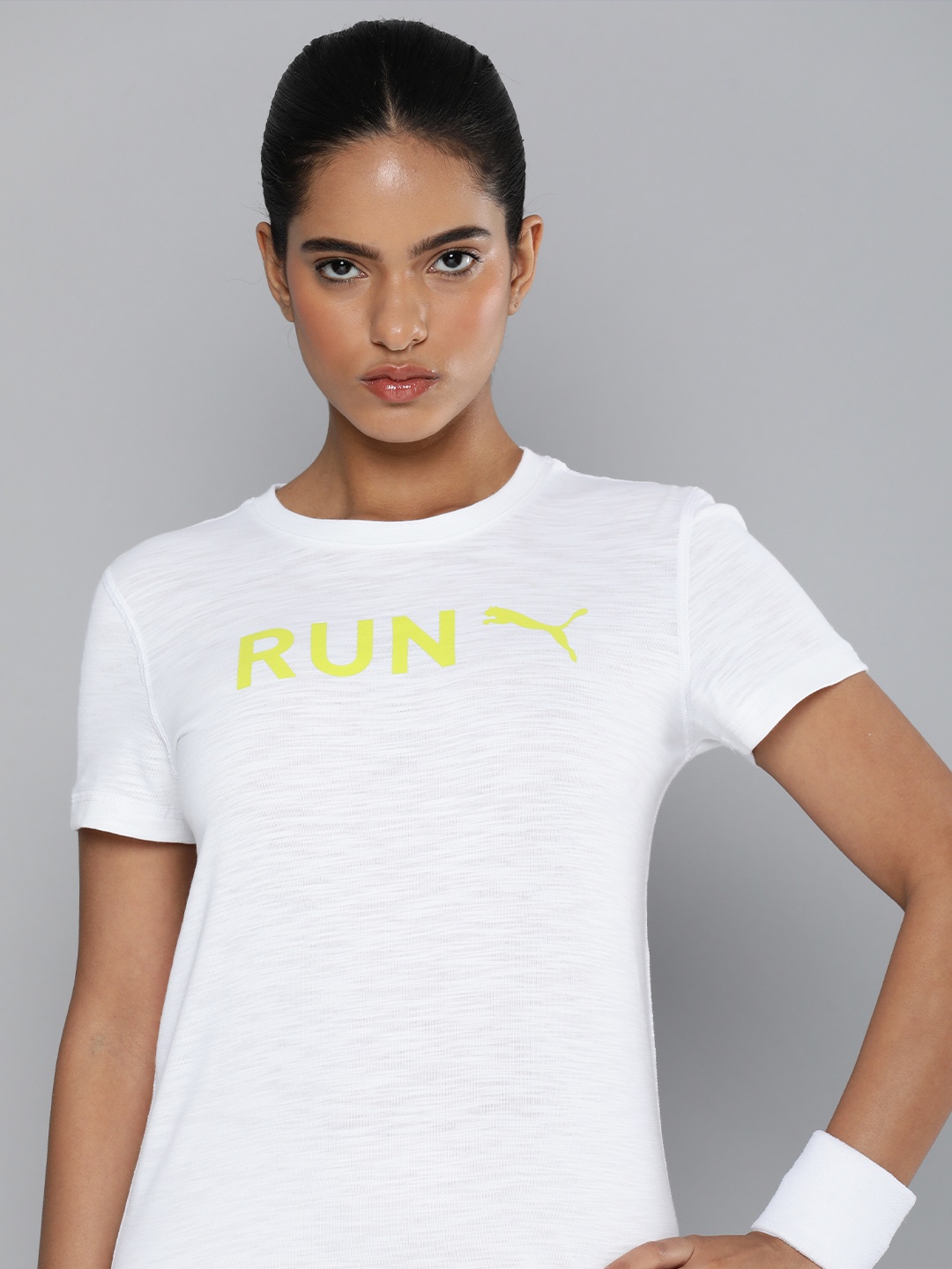 

Puma Run Graphic Printed dryCELL T-shirt, White