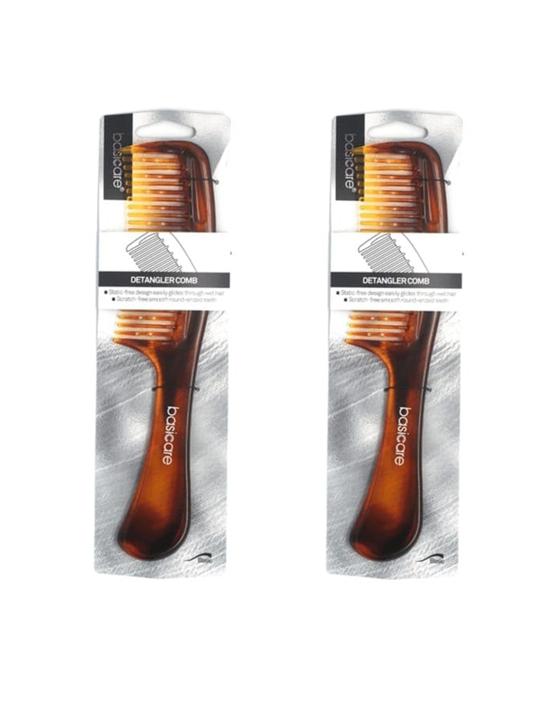 

basicare 2-Pcs Detangling Comb, Brown