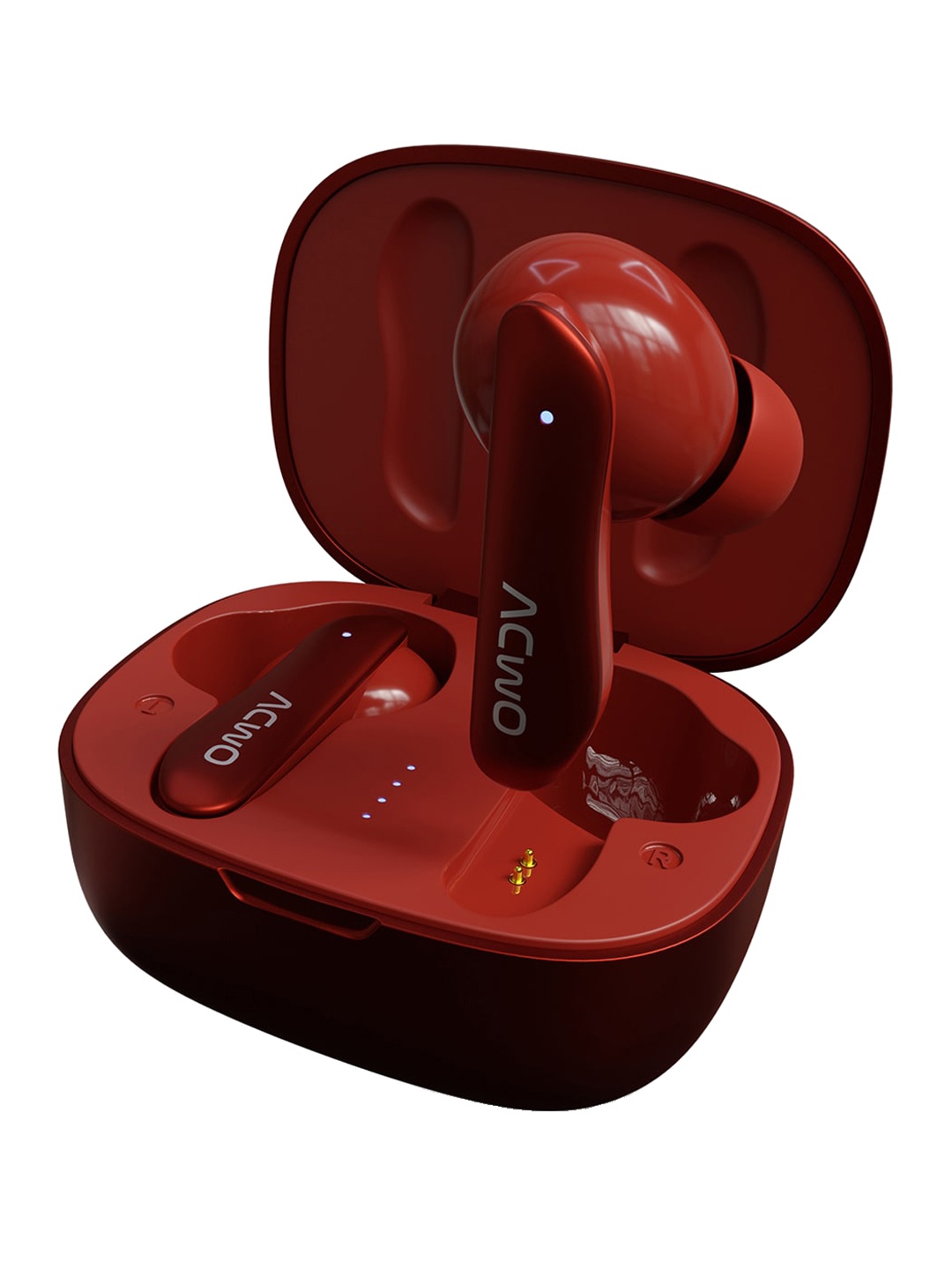 

ACwO DwOTS Bliss Crimson Red 50Hrs Playtime Passive Noise Cancellation Snug Fit Earbuds