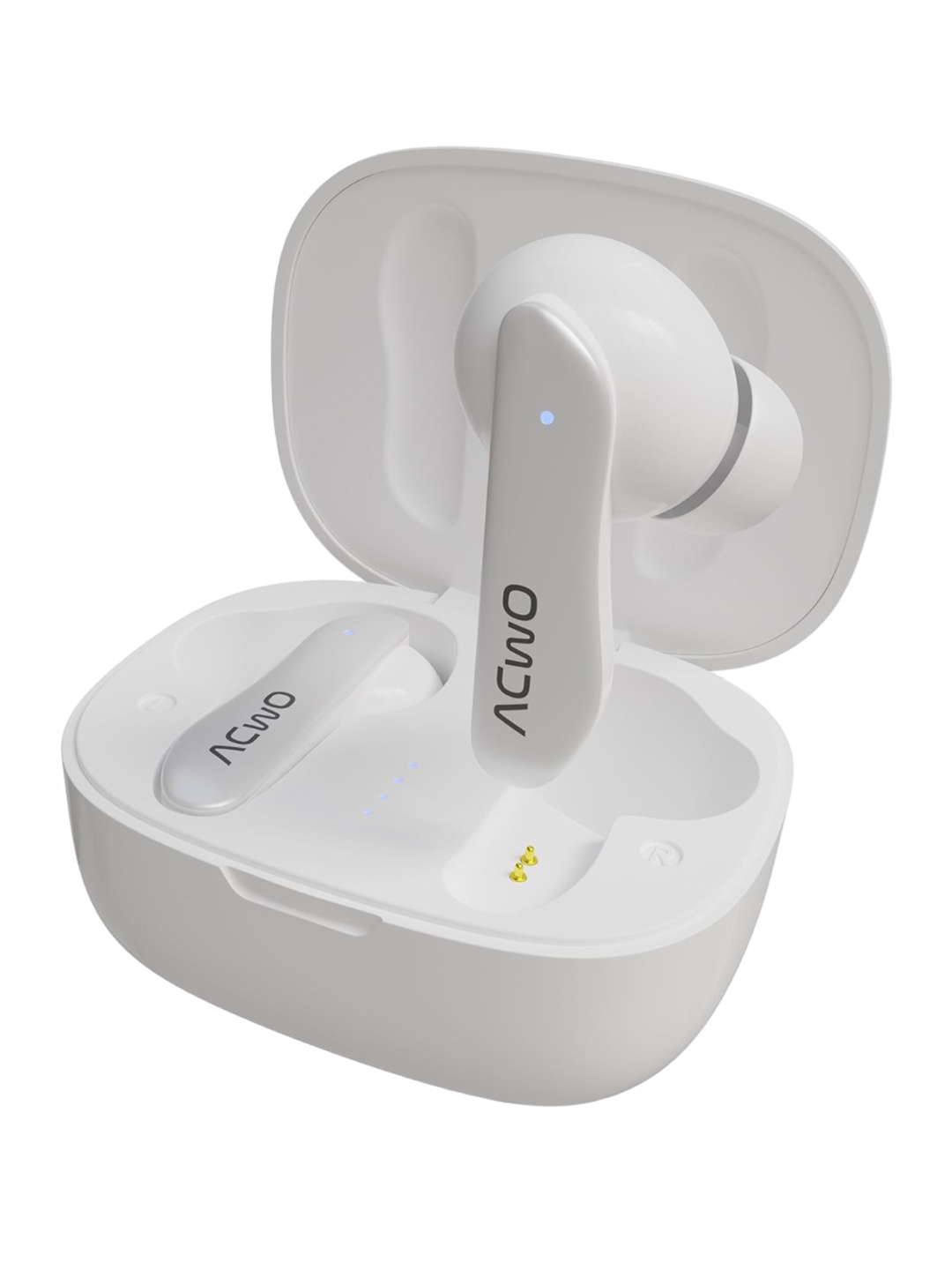 

ACwO DwOTS Bliss Pearl White 50Hrs Playtime Passive Noise Cancellation Snug Fit Earbuds