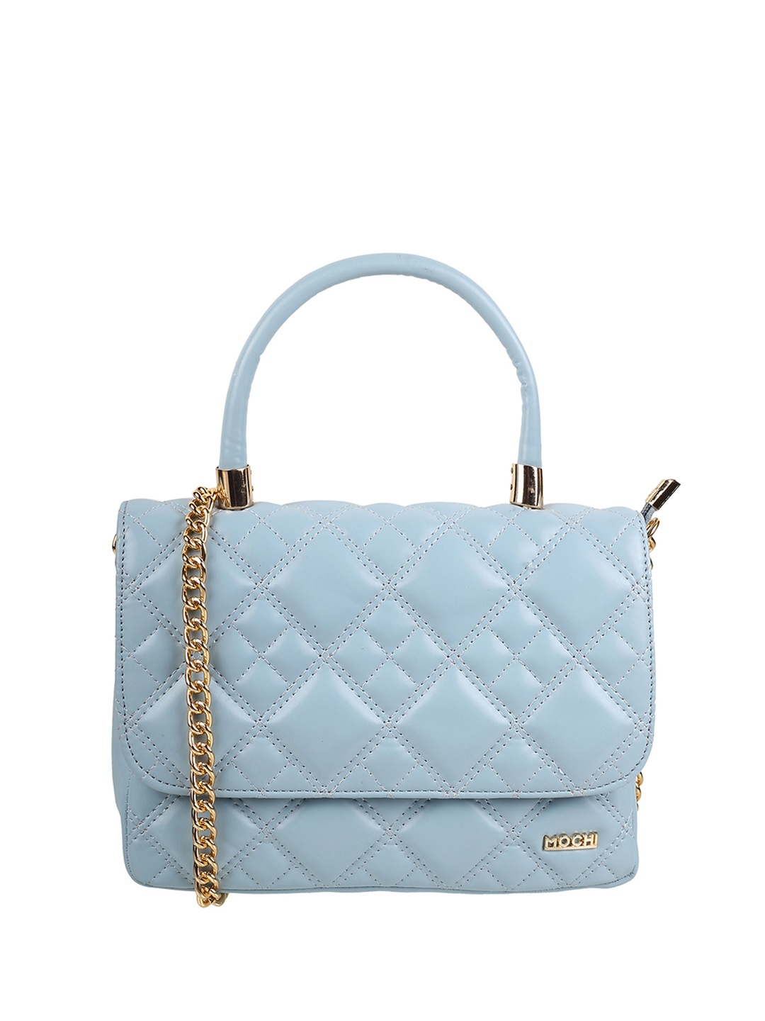 

Mochi Textured Structured Handheld Bag, Blue