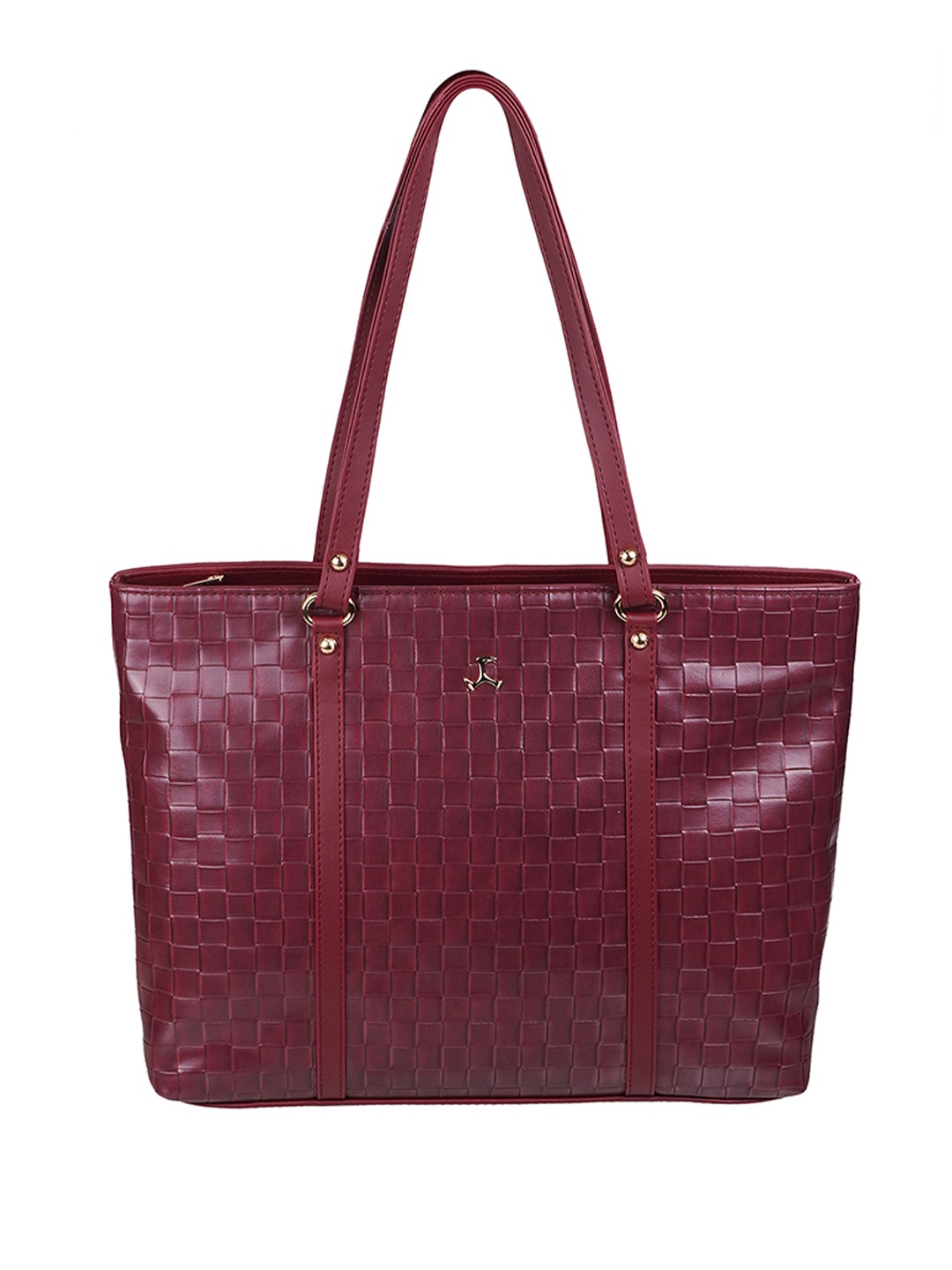 

Mochi Textured Structured Shoulder Bag, Maroon