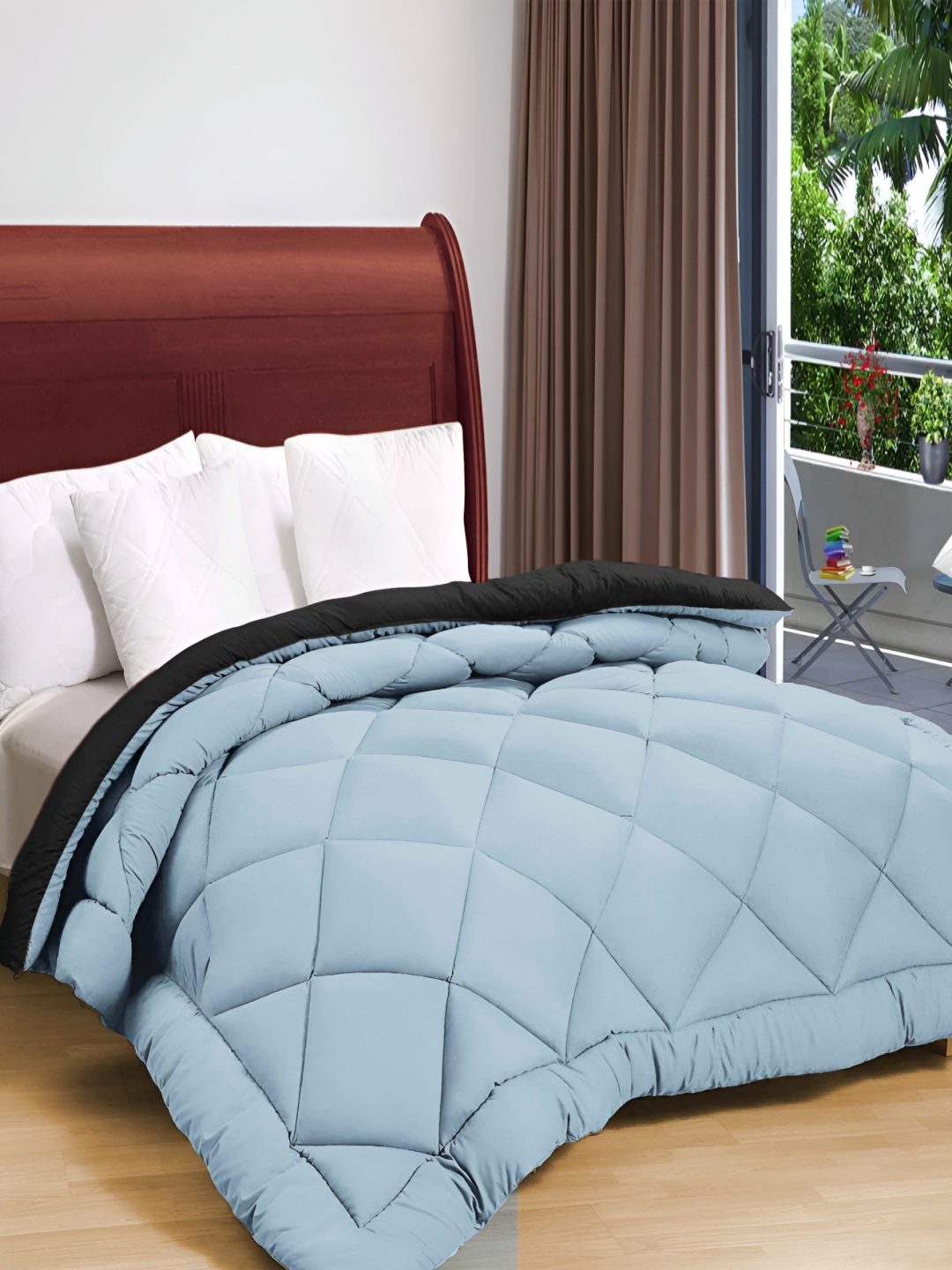 

bsb home Black & Grey Microfiber Mild Winter 210 GSM Double Bed Comforter