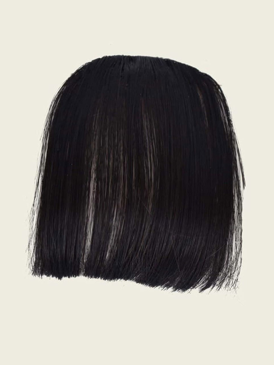 

Krelin Human Hair Clip-On Short Air Bangs Fringe Hair Extensions - Black 13