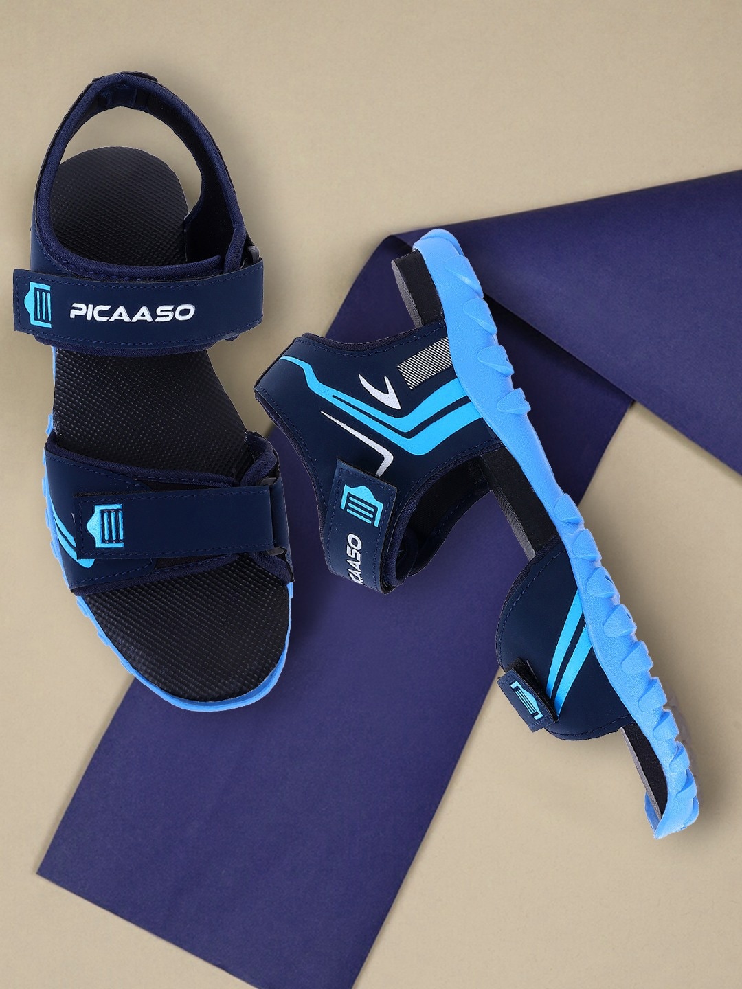 

Airson Men Open Toe Sports Sandals, Navy blue