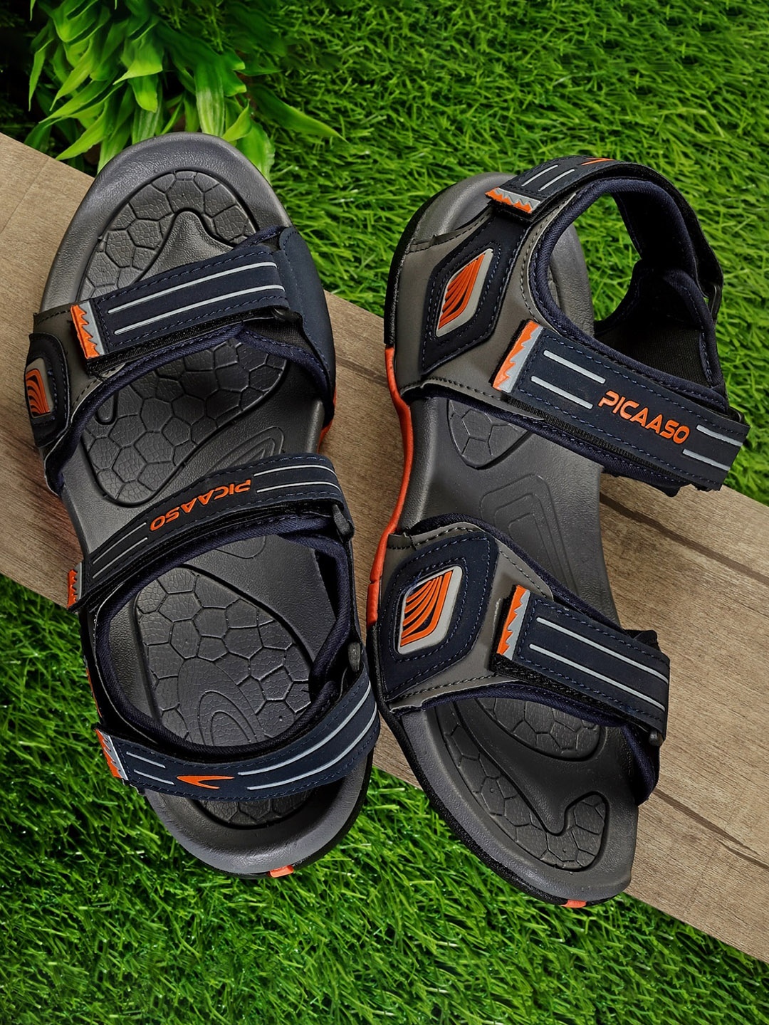 

Airson Men Open Toe Sports Sandals, Navy blue