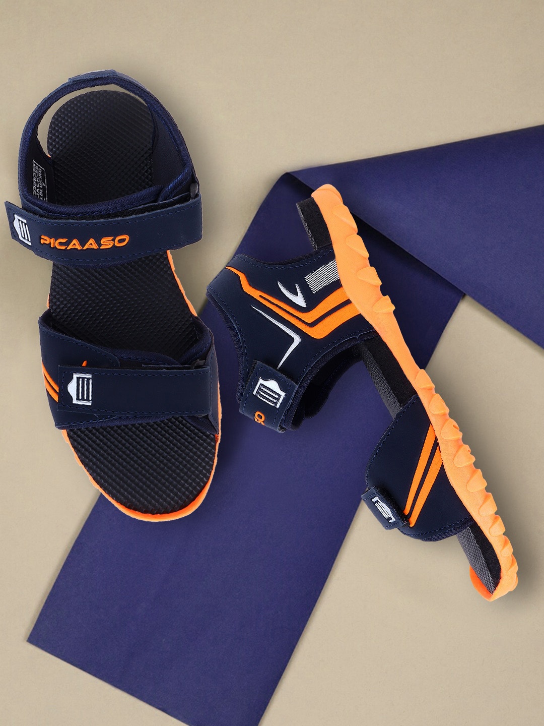 

Airson Men Colourblocked Sports Sandals, Navy blue