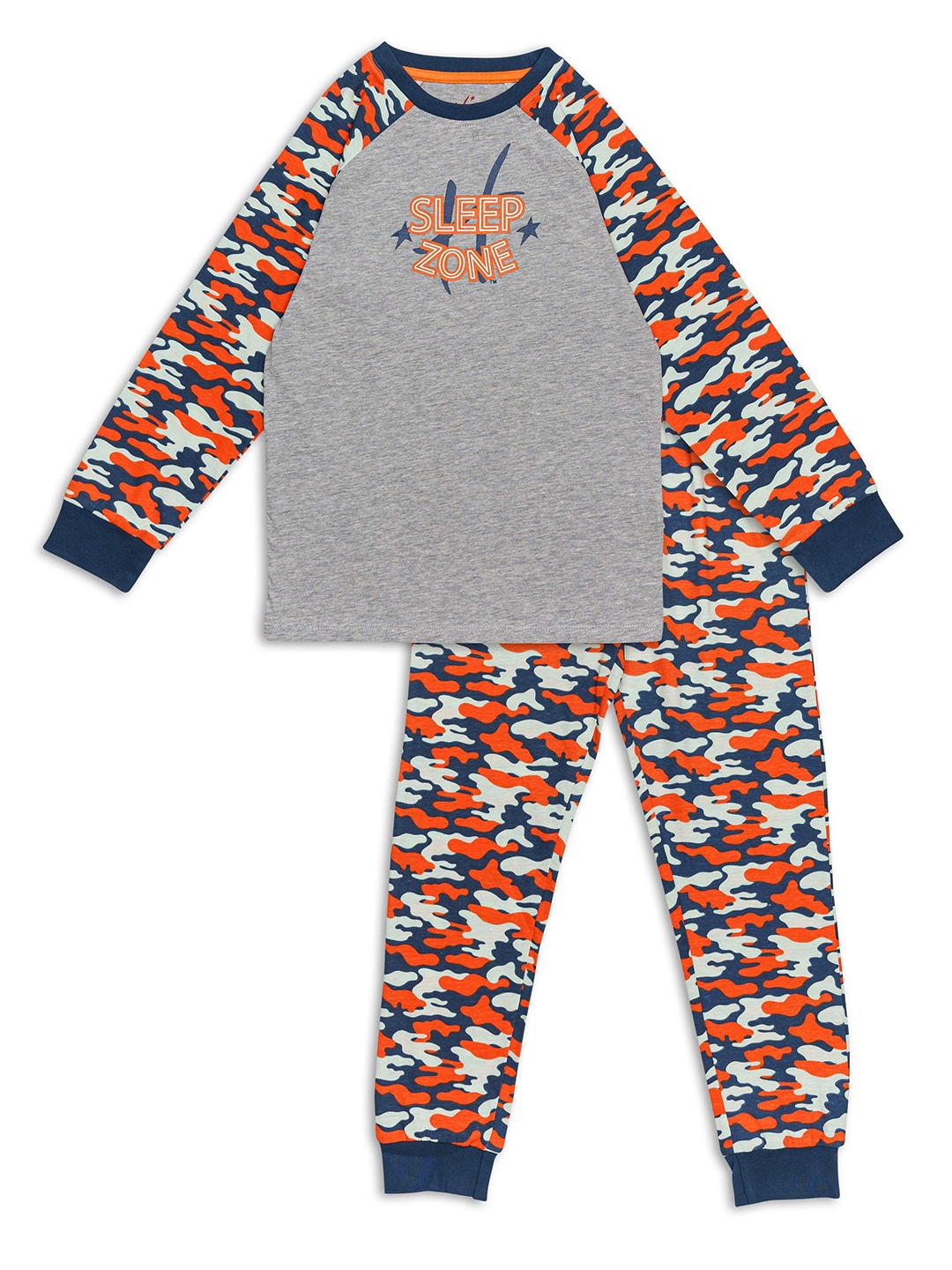 

H By Hamleys Boys Camouflage Printed T-shirt with Joggers, Grey
