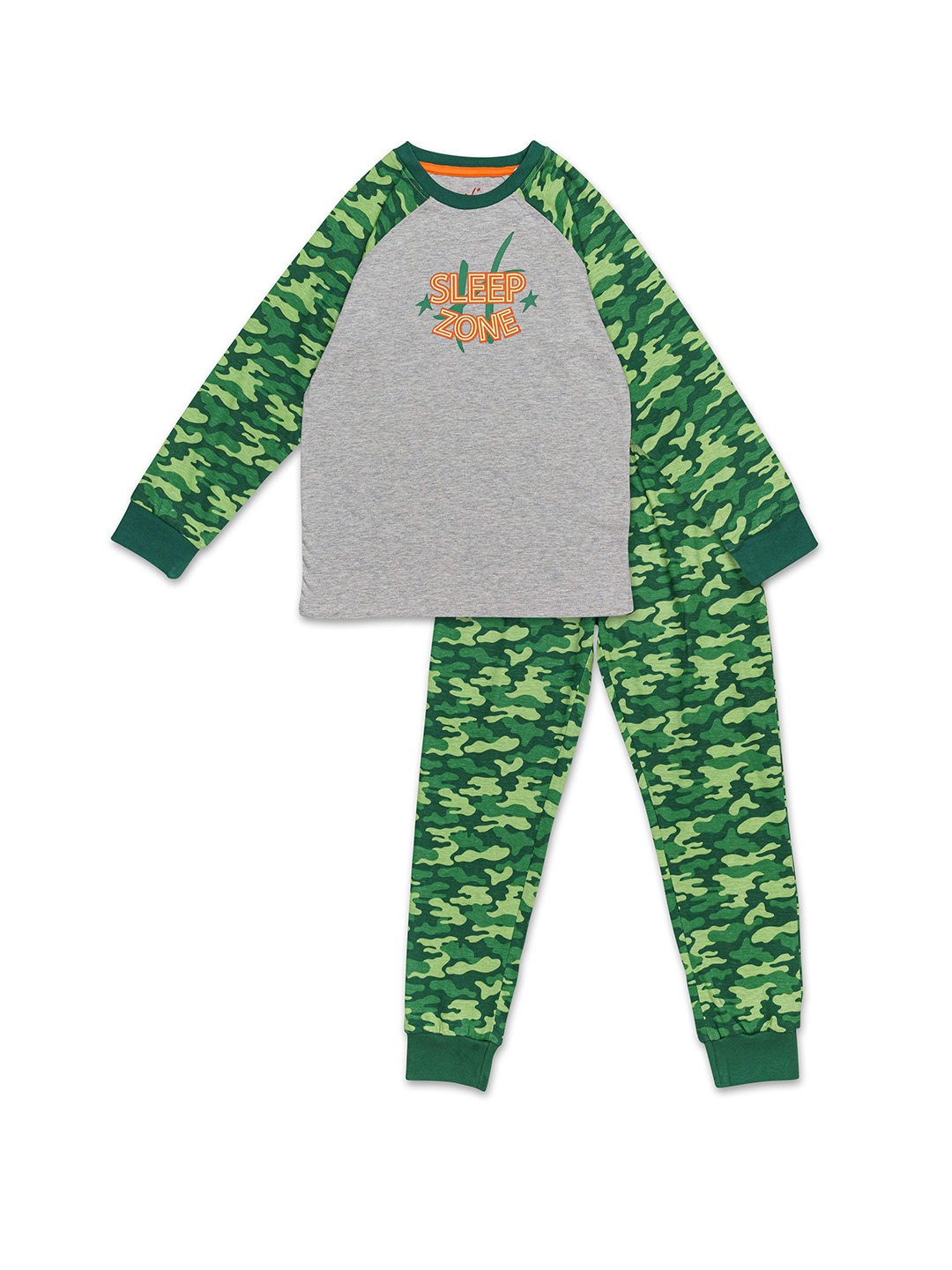 

H By Hamleys Boys Camouflage Printed T-shirt with Joggers, Grey