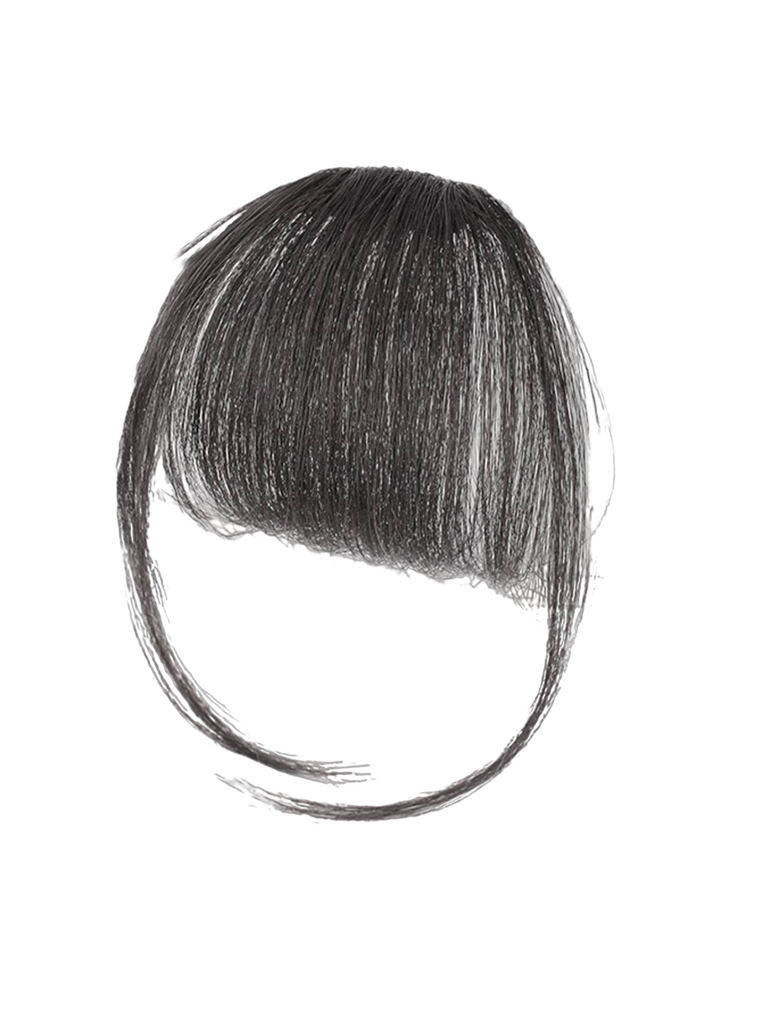 

FIMBUL Human Hair Clip-On Short Air Bangs Fringe Hair Extensions - Black 04