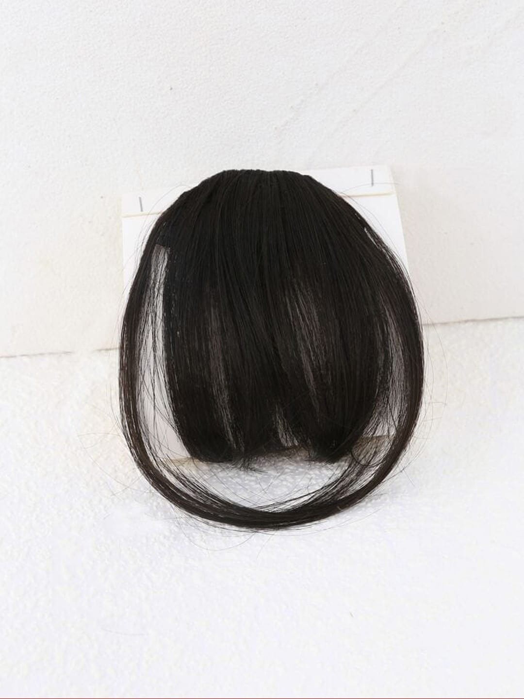 

FIMBUL Human Hair Clip-On Short Air Bangs Fringe Hair Extensions - Black 12