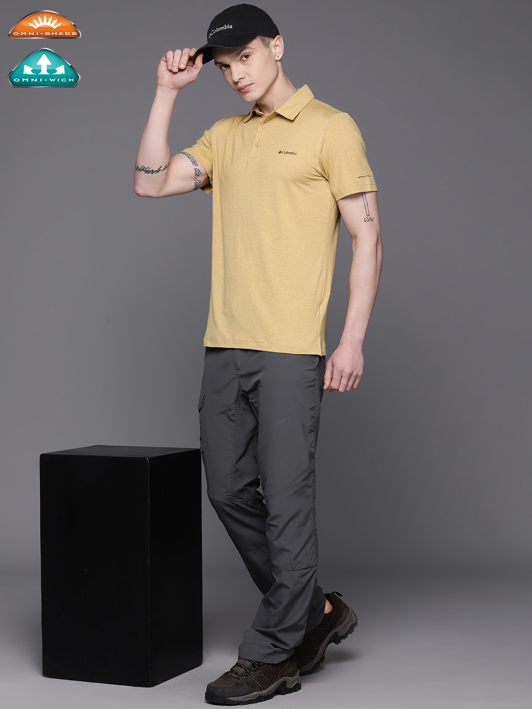 

Columbia Men Polo Collar T-shirt, Yellow