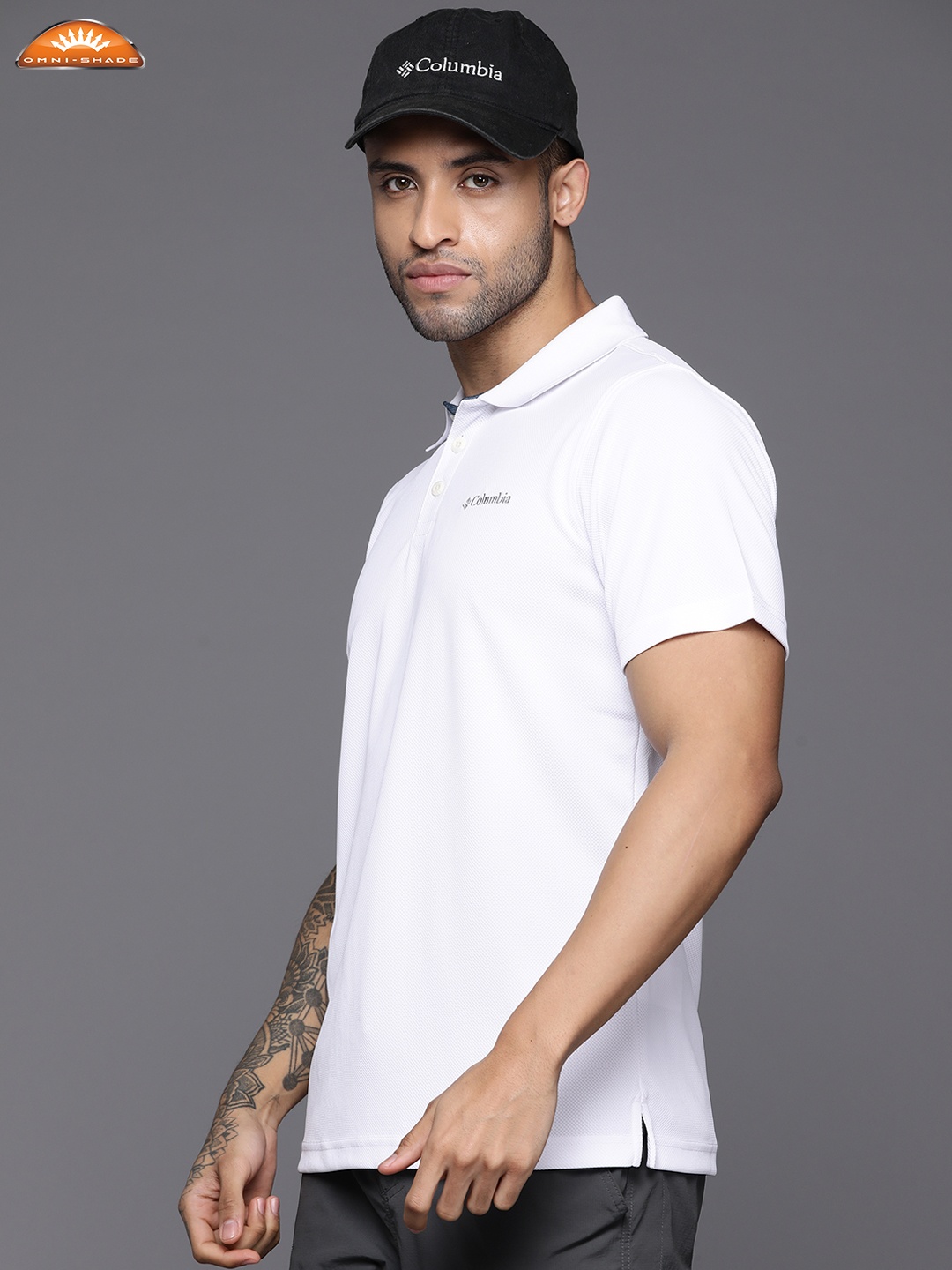 

Columbia Men Polo Collar T-shirt, White