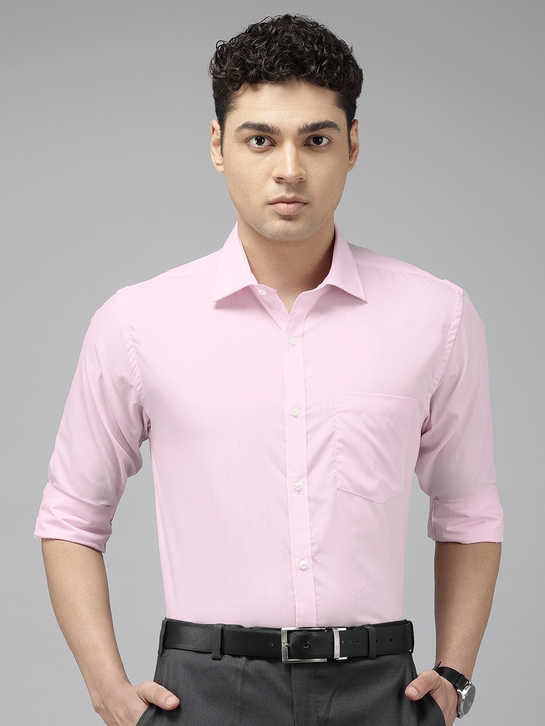 

Park Avenue Slim Fit Opaque Formal Shirt, Pink