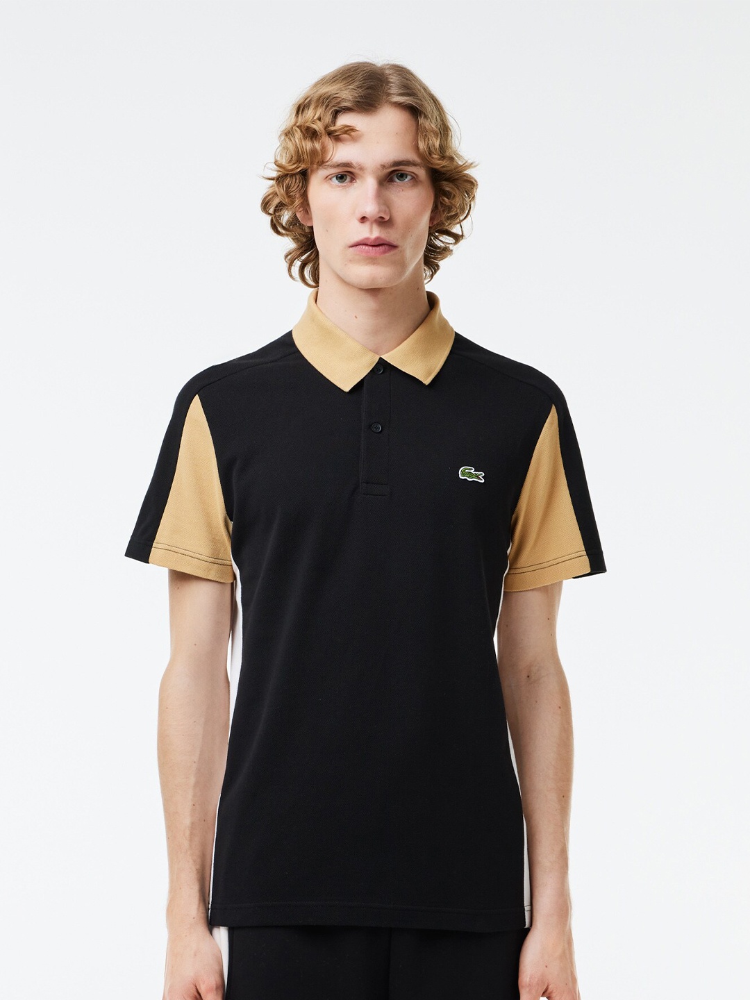 

Lacoste Short Sleeves Polo Collar Cotton T-shirt, Black