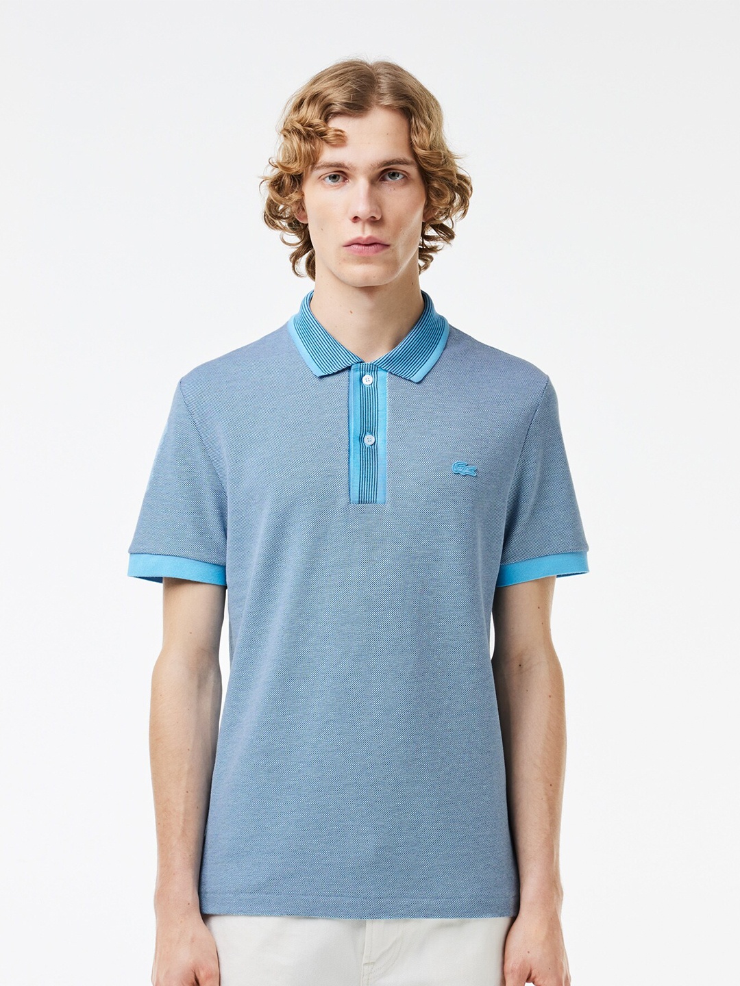

Lacoste Polo Collar Short Sleeves Cotton T-shirt, Blue