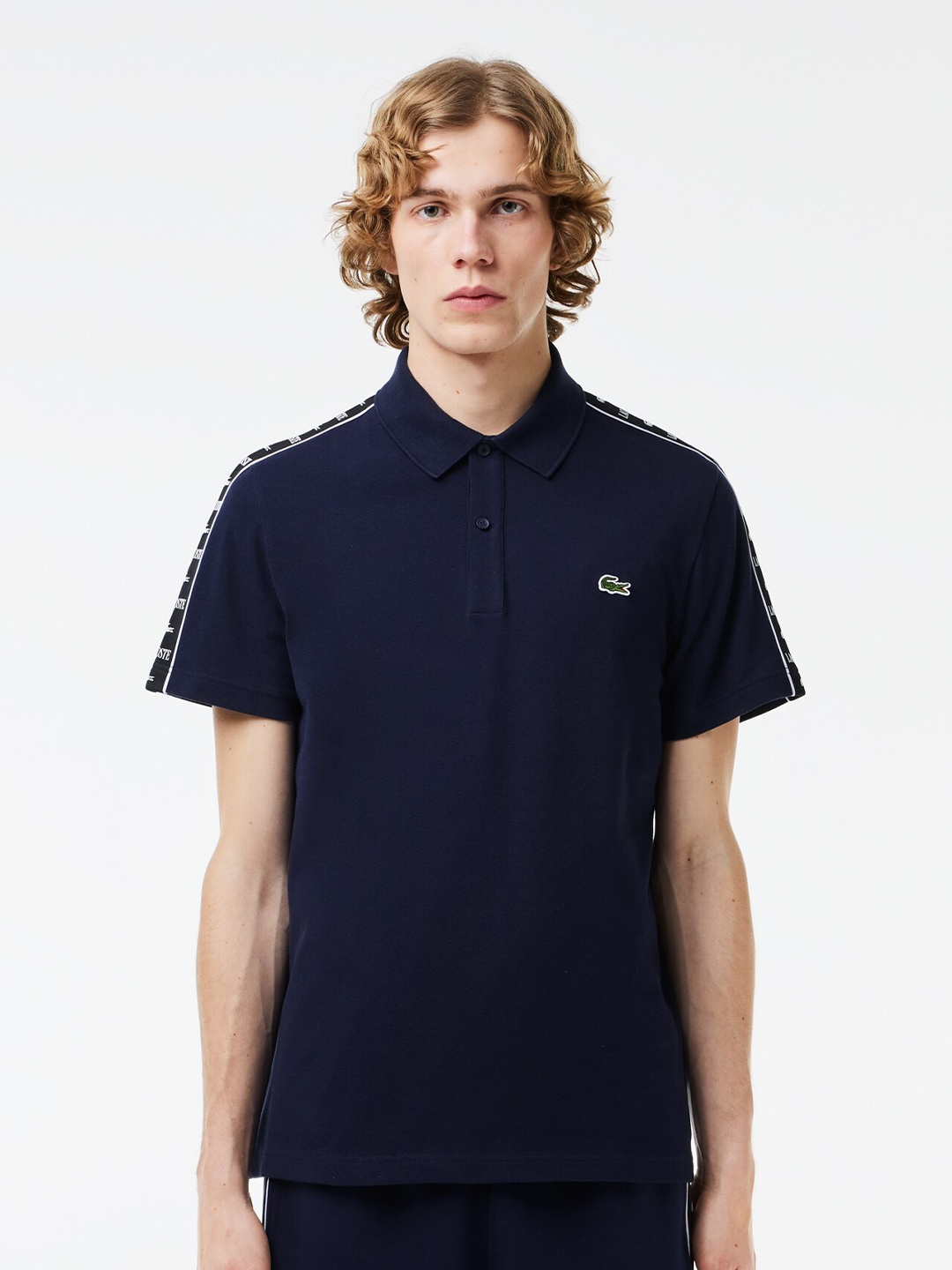 

Lacoste Short Sleeves Polo Collar Cotton T-shirt, Blue