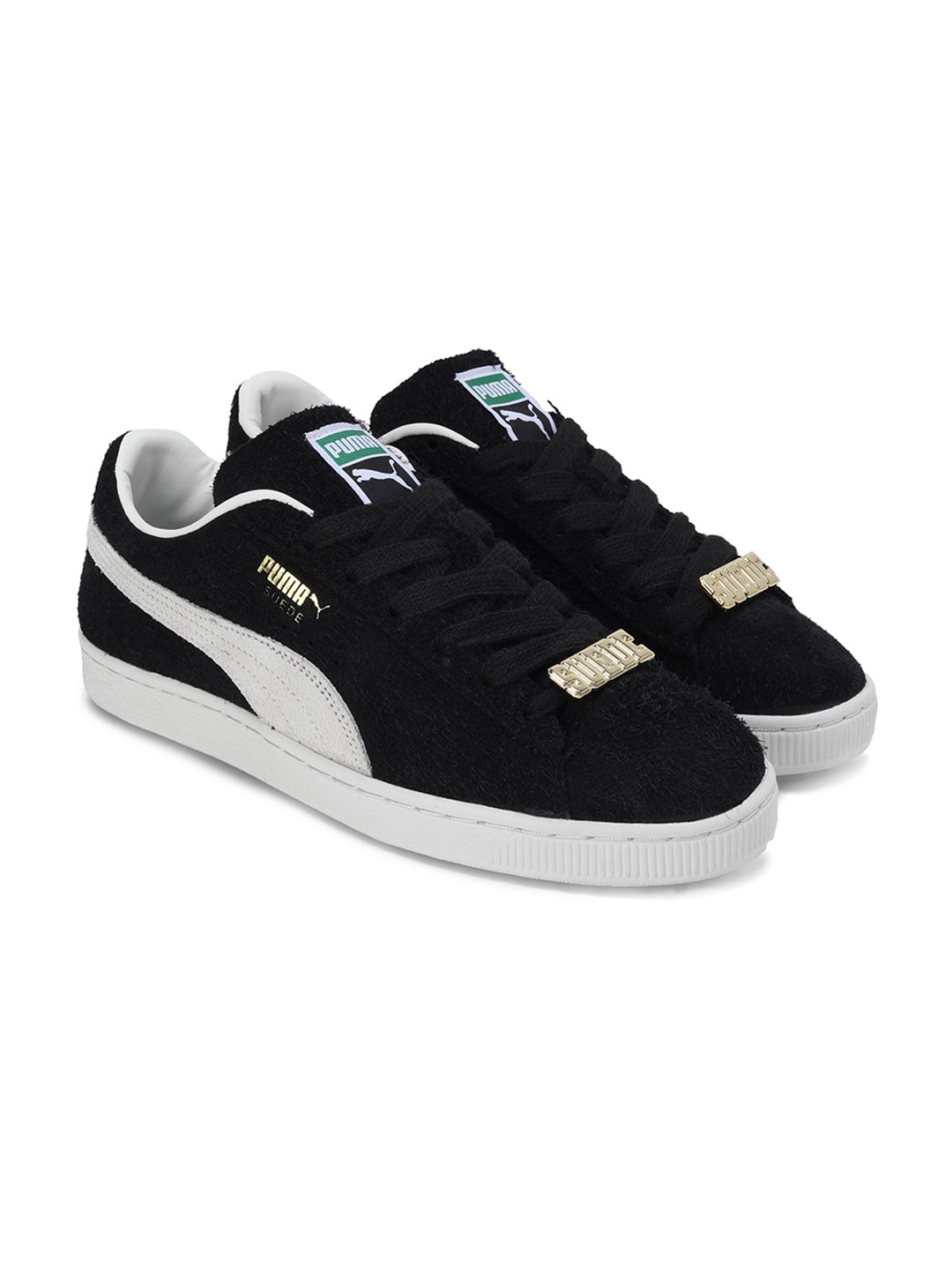 

Puma Unisex Suede Fat Lace Sneakers, Black