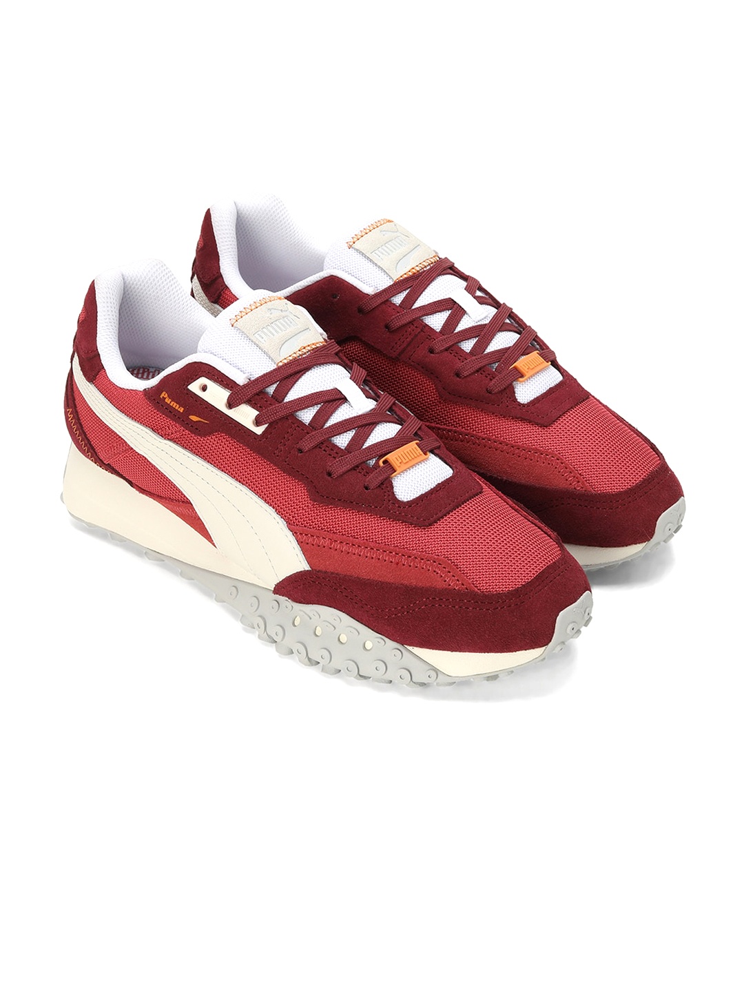 

Puma Unisex Blktop Rider Washed Sneakers, Red