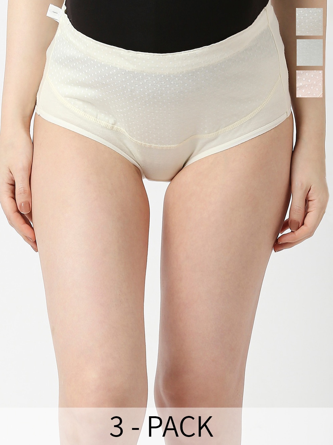 

RedRose Pack Of 3 Mid-Rise Cotton Maternity Briefs, Pink