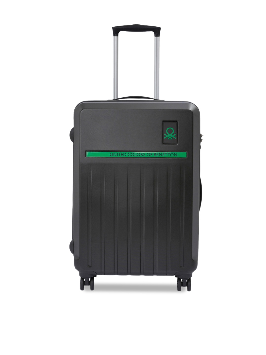 

United Colors of Benetton Cobalt Hard Sided Medium Trolly Bag 59.0L, Black
