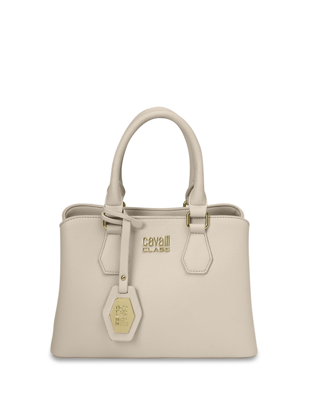 

Cavalli Class Structured Handheld Bag, Beige