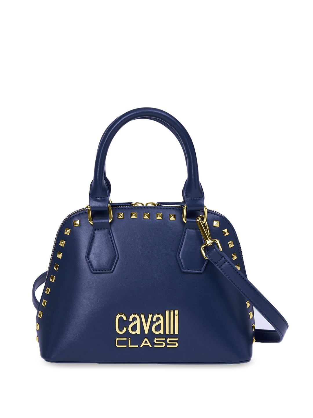 

Cavalli Class Structured Handheld Bag, Navy blue