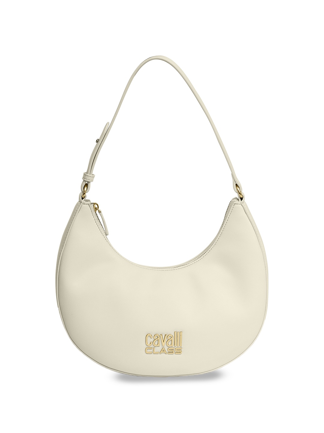 

Cavalli Class Half Moon Hobo Bag, Off white