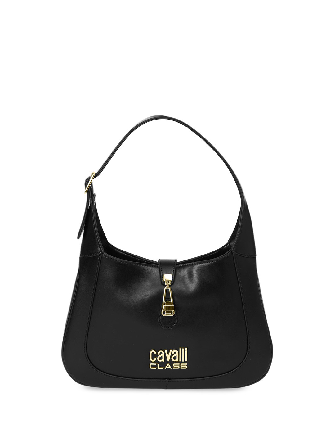 

Cavalli Class Structured Hobo Bag, Black