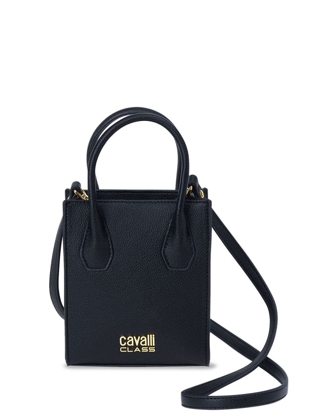 

Cavalli Class Structured Sling Bag, Black
