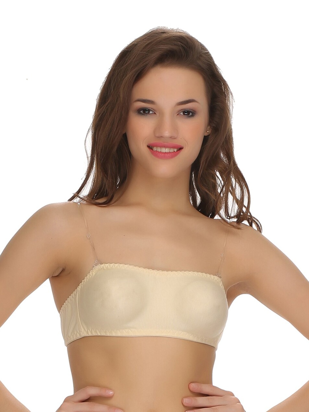 

Clovia Non Padded Cotton Balconette Bra - Full Coverage, Beige