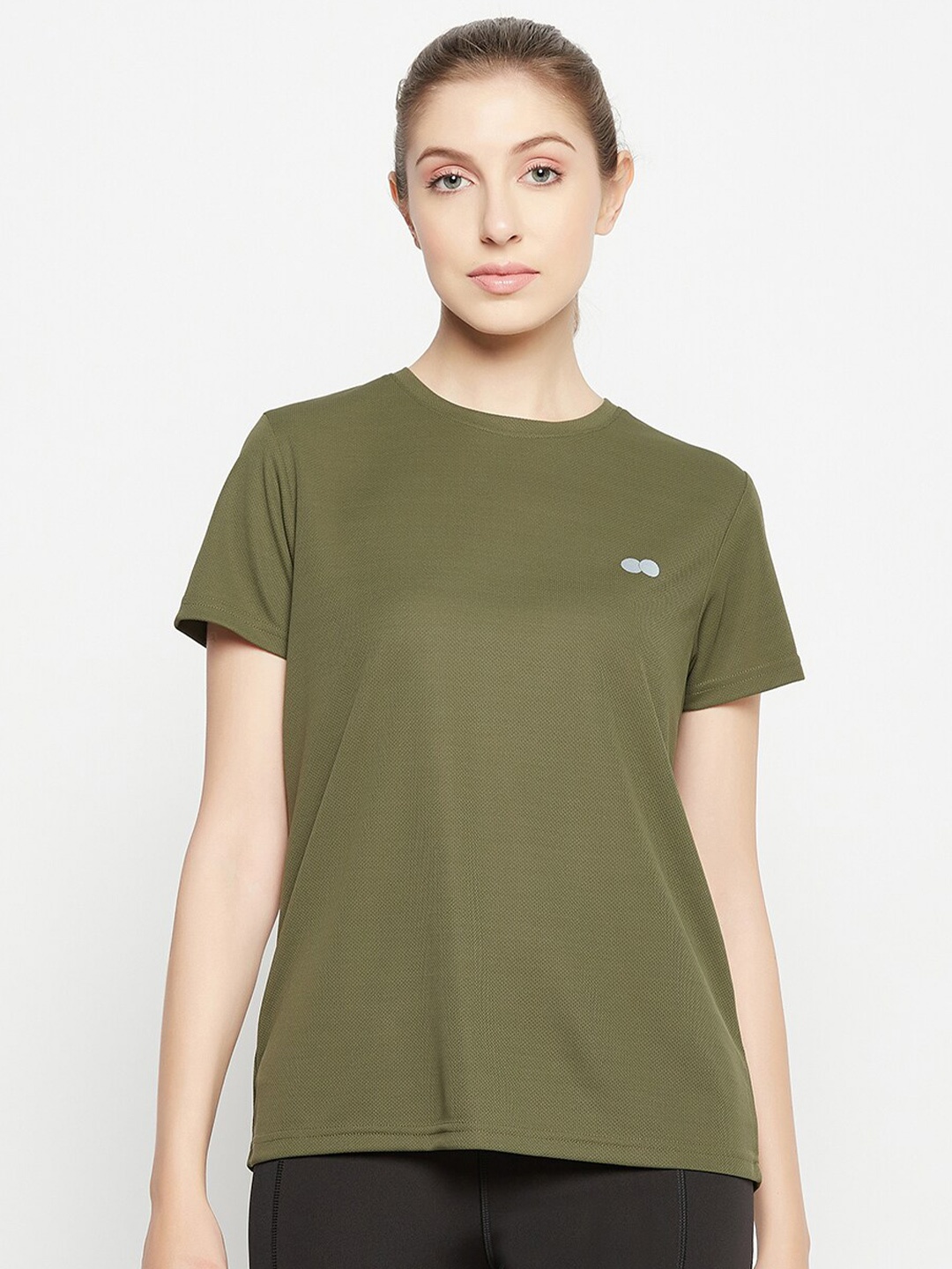 

Clovia Green Round Neck Comfort Fit T-shirt